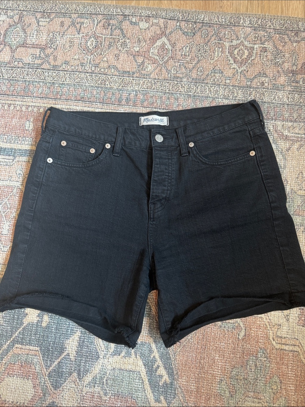Madewell Black Denim Shorts